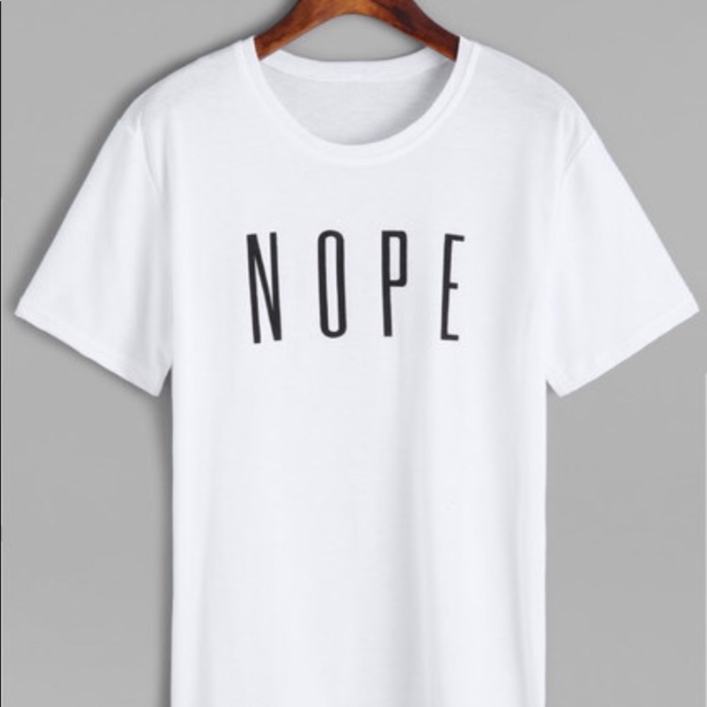 NWOT White Letter print T-shirt
